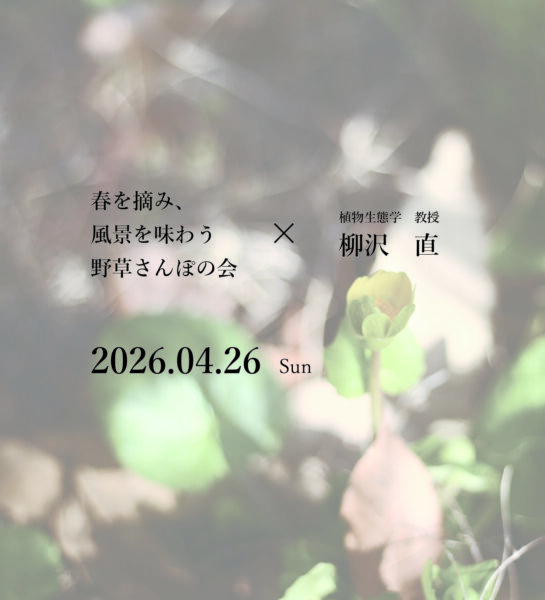 植物生態学の柳沢先生をお迎えして行うフィールドワークのご案内